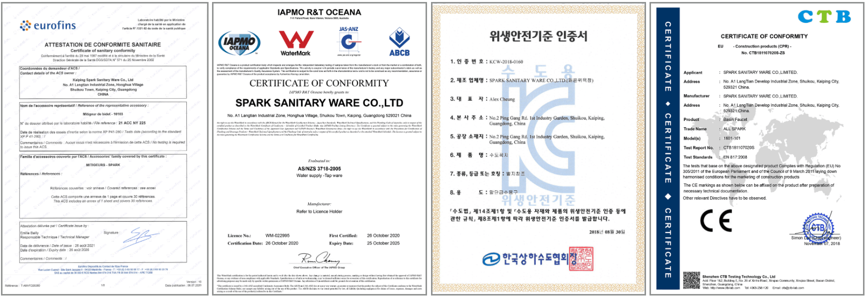 Certificados de grifería Martube_5